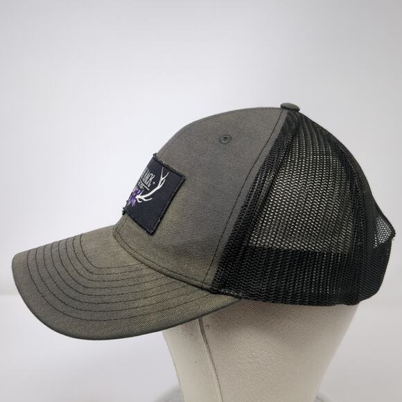 The Rack Snapback Trucker Hat Gray One Size Adjustable Mesh Back Richardson - Picture 3 of 10